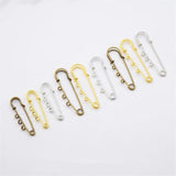 10pcs Hook Claps Safety Pins 70mm Length for DIY Pendants Jewelry Dressmaking