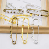10pcs Hook Claps Safety Pins 70mm Length for DIY Pendants Jewelry Dressmaking