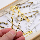 10pcs Hook Claps Safety Pins 70mm Length for DIY Pendants Jewelry Dressmaking