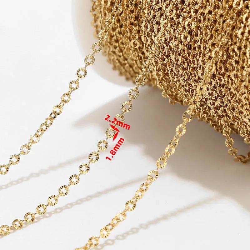2M Stainless Steel Cable Chain for DIY Jewelry Making