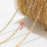 2M Stainless Steel Cable Chain for DIY Jewelry Making
