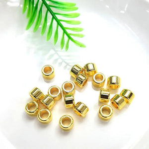 10PCS 6MM 7MM 14K Plated Brass Spacer Beads for Bracelet DIY Jewelry