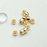 10PCS 6MM 7MM 14K Plated Brass Spacer Beads for Bracelet DIY Jewelry