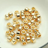 10PCS 6MM 7MM 14K Plated Brass Spacer Beads for Bracelet DIY Jewelry