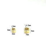 10PCS 6MM 7MM 14K Plated Brass Spacer Beads for Bracelet DIY Jewelry