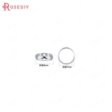 6-12MM 24K Silver Brass Beads Circles Round Through Beads
