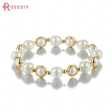 6-12MM 24K Silver Brass Beads Circles Round Through Beads