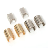100Pcs 8x13mm Round Crimping Rope Cord Clip for Diy Jewelry Making