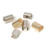 100Pcs 8x13mm Round Crimping Rope Cord Clip for Diy Jewelry Making