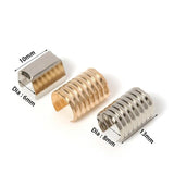 100Pcs 8x13mm Round Crimping Rope Cord Clip for Diy Jewelry Making