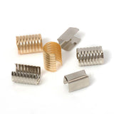 100Pcs 8x13mm Round Crimping Rope Cord Clip for Diy Jewelry Making