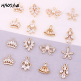 4Pcs Clear Crystal Charm for DIY Jewelry Making