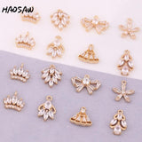 4Pcs Clear Crystal Charm for DIY Jewelry Making