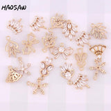 4Pcs Clear Crystal Charm for DIY Jewelry Making