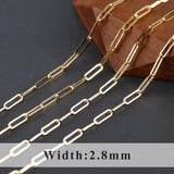 C201 DIY Chain 18K Plated Copper Metal Rhodium Plated Hand Chain