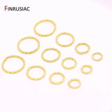 18K Plated Brass Twist-Style Closed Rings for DIY Jewelry Making