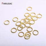 18K Plated Brass Twist-Style Closed Rings for DIY Jewelry Making