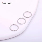 18K Plated Brass Twist-Style Closed Rings for DIY Jewelry Making