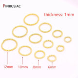 18K Plated Brass Twist-Style Closed Rings for DIY Jewelry Making