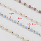 1M Pink Cube Crystal Beads Chains for Jewelry Making DIY