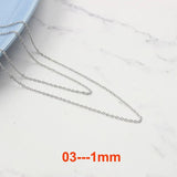 316L Stainless Steel Flat Link Cable Chain 1mm-3mm for DIY Jewelry Making