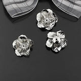 20PCS Antique Bronze 3D Flowers Beads Caps 21x10MM