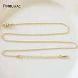 Adjustable 14K Plated Beads Chain for DIY Pendant Necklace