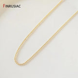 Adjustable 14K Plated Beads Chain for DIY Pendant Necklace