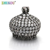 High Brass CZ Tassel Caps for DIY Jewelry, Mixed Color