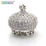 High Brass CZ Tassel Caps for DIY Jewelry, Mixed Color