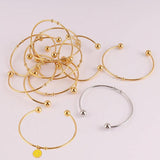 2pcs Stainless Steel Expandable Bangle Bracelet Adjustable