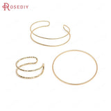 24K Brass Twisted Pattern Wire Metal Bracelet or Rings Settings
