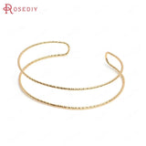 24K Brass Twisted Pattern Wire Metal Bracelet or Rings Settings