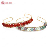 24K Brass Twisted Pattern Wire Metal Bracelet or Rings Settings