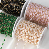 1m Bohemian Cube Beads Chains Pink Green for Choker Bracelets DIY