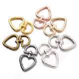 5Pcs Metal Irregular Peach Heart Love Keychain Dog Buckle Hair Ball Pendant