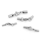 5pcs Stainless Steel Crimp Clasps Cord End Beads Caps Jewelry Making
