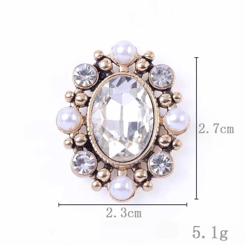 Vintage Rhinestone Brooch Garment Accessories Wedding Jewelry Button Bow Tie