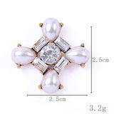 Vintage Rhinestone Brooch Garment Accessories Wedding Jewelry Button Bow Tie