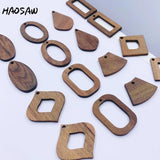 6Pcs/Lot Wood DIY Jewelry Making Fan Shape Earring Findings