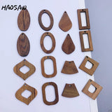 6Pcs/Lot Wood DIY Jewelry Making Fan Shape Earring Findings
