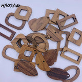 6Pcs/Lot Wood DIY Jewelry Making Fan Shape Earring Findings