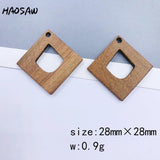 6Pcs/Lot Wood DIY Jewelry Making Fan Shape Earring Findings