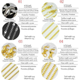 12Pcs Rhodium Lobster Clasp Chain 40-60cm for DIY Necklace Jewelry