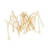 50pcs Stainless Steel Eye Pins for DIY Jewelry Making