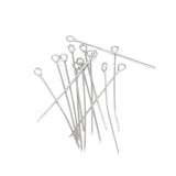 50pcs Stainless Steel Eye Pins for DIY Jewelry Making