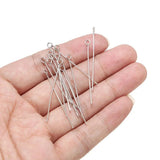 50pcs Stainless Steel Eye Pins for DIY Jewelry Making