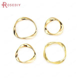 Brass Twist Circle Connect Charms Pendants 24K High Jewelry Making Diy Findings