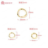 Brass Twist Circle Connect Charms Pendants 24K High Jewelry Making Diy Findings