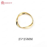 Brass Twist Circle Connect Charms Pendants 24K High Jewelry Making Diy Findings